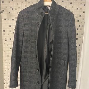 Zara Plaid Coat Medium NWT